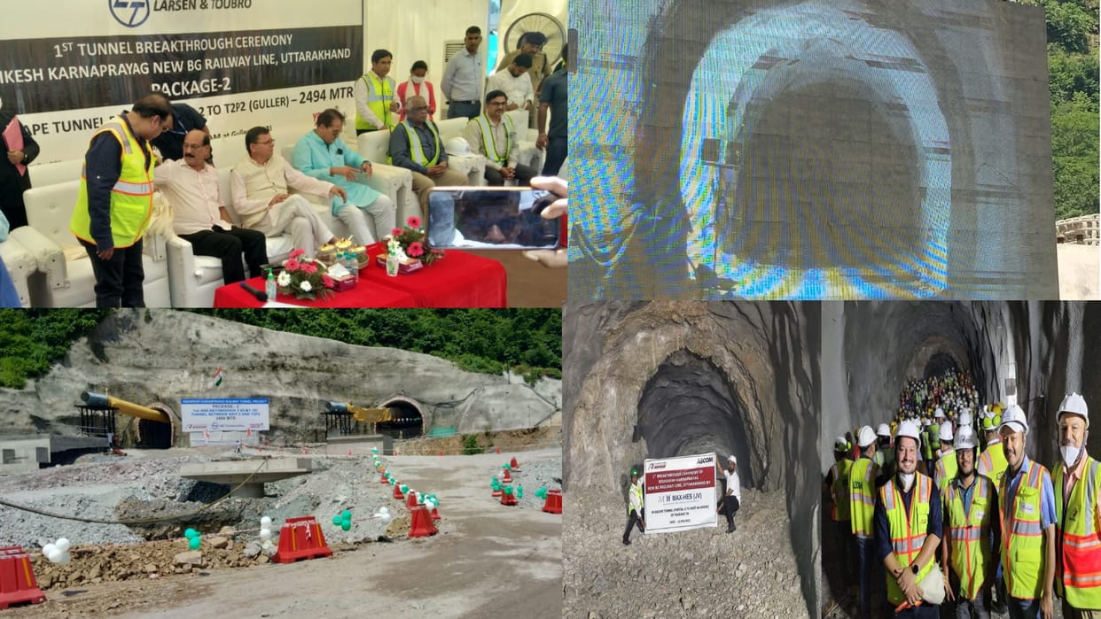 Rishikesh Karnprayag Rail Project Tunnel CM Pushkar Singh Dhami inaugurated
