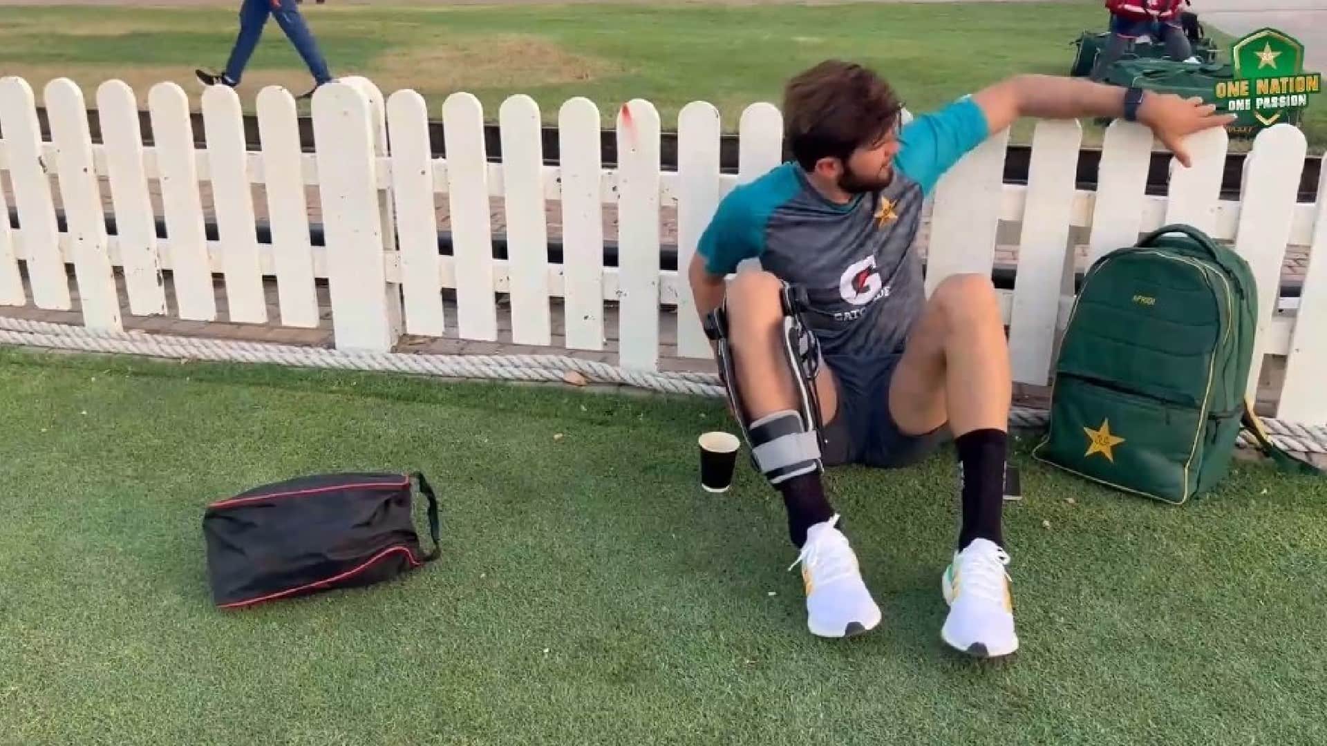 Pakistan Injured Shaheen Afridi meets Virat Kohli, Rishabh Pant and KL Rahul Video Goes virat on Social Media