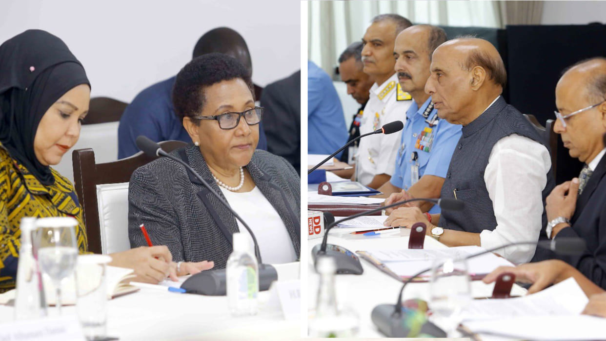 Defence Minister Rajnath Singh holds talks with Tanzanian counterpart