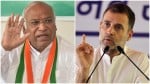 मल्लिकार्जुन खड़गे और राहुल गांधी।