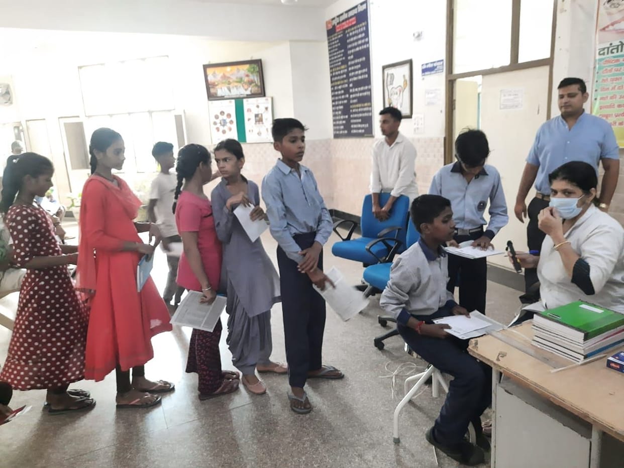 Under the National Child Health Programm, 400 children were examined in the district