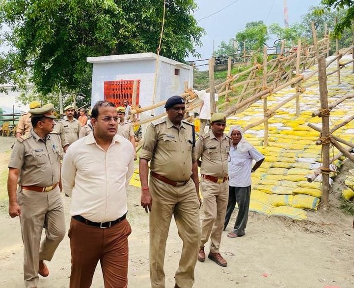 police,inspection,saru river,kajree teej