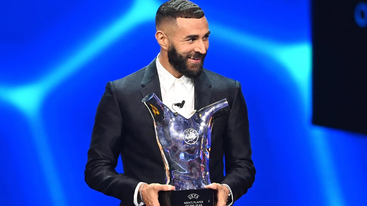 FIFA Awards Karim Benzema became Europe best footballer won the Champions League and La Liga with Real Madrid