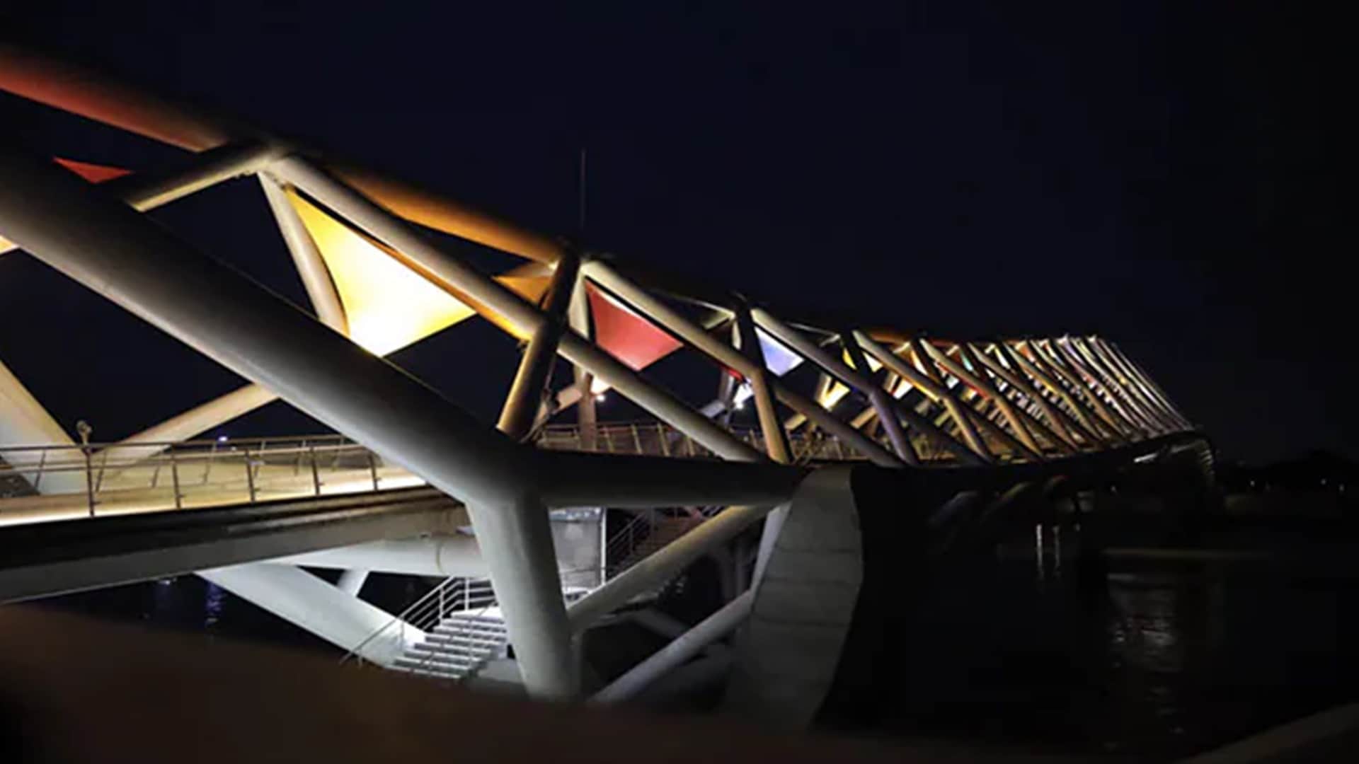 Gujarat Visit PM Narendra Modi shares pictures of Atal Bridge on Sabarmati Rivers calls it spectacular news in