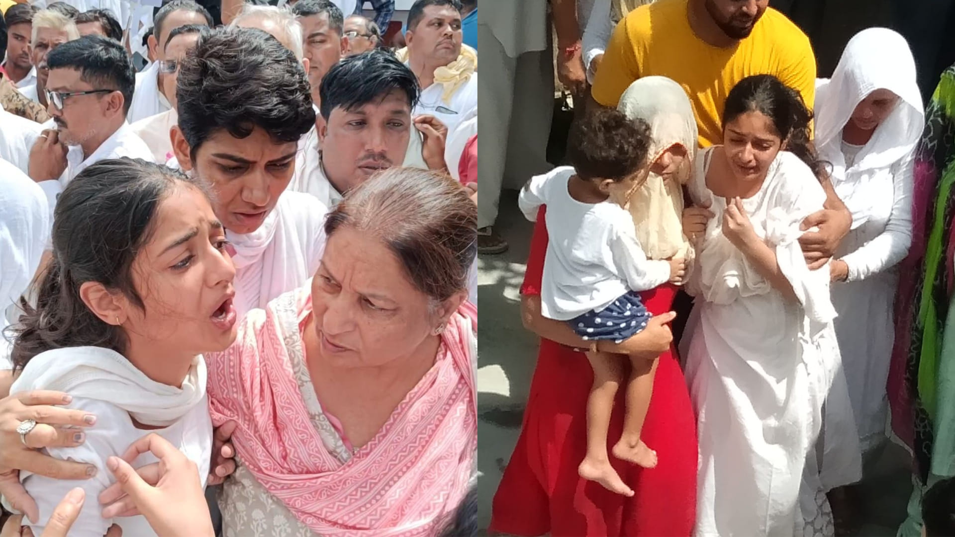 People gathered at funeral of Sonali Phogat, daughter give shoulder