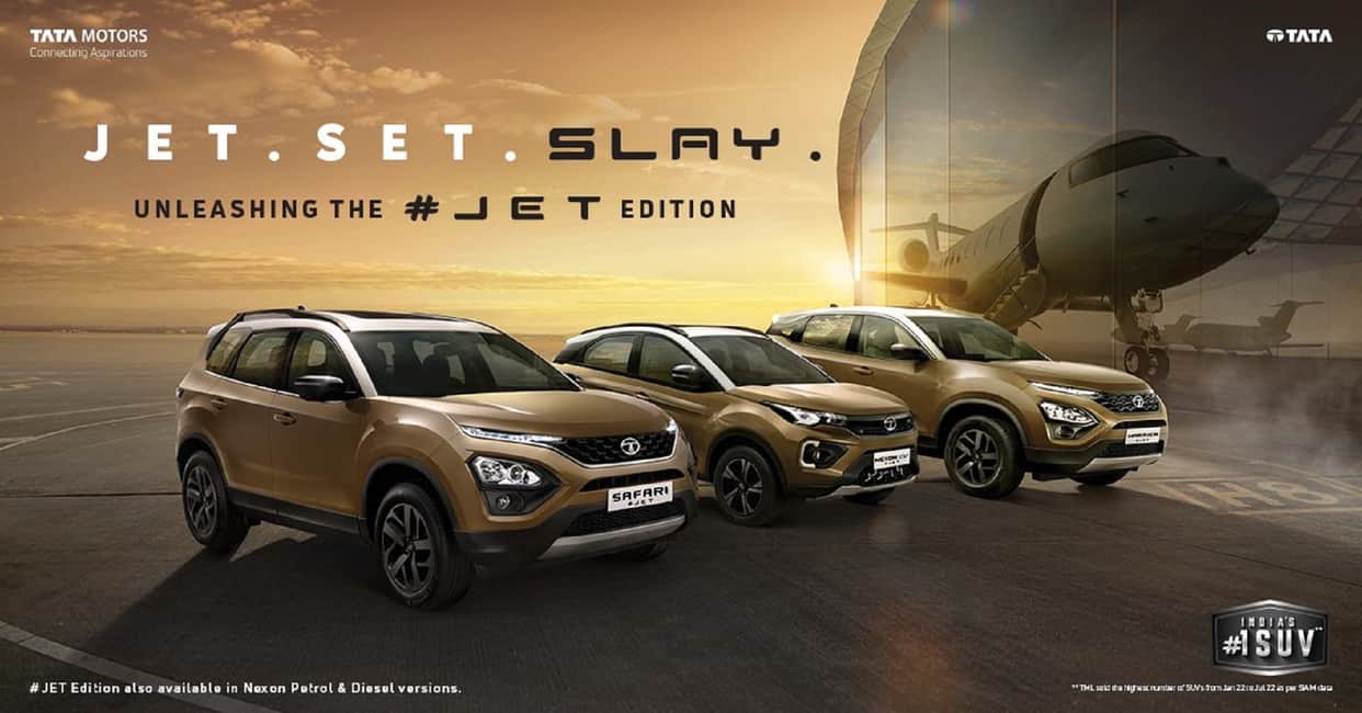 Tata Motors Jet Edition Tata Motors launches new Jet Edition for Tata Safari Tata Harrier Tata Nexon