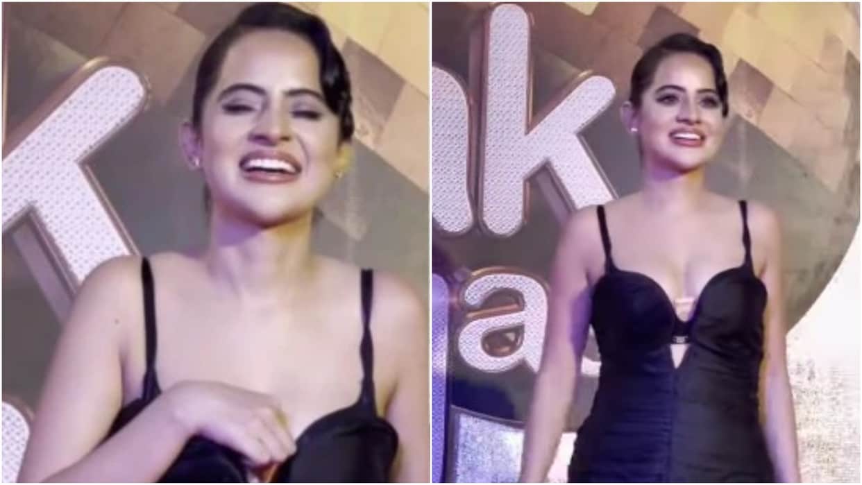 urfi javed video in black dress from jhalak dikhhla jaa 10 launch party went viral on internet