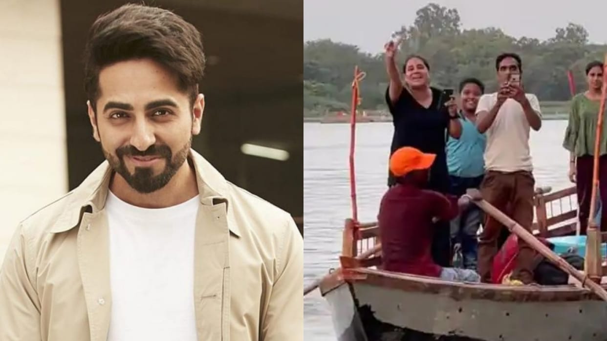 Ayushmann Khurrana female fan in the mathura, was ready to swim and meet the actor