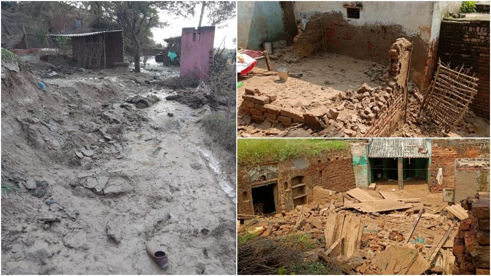 Chambal River Flood water level decreasing painful pictures of 38 Villages Of Bah And Pinahat In Agra