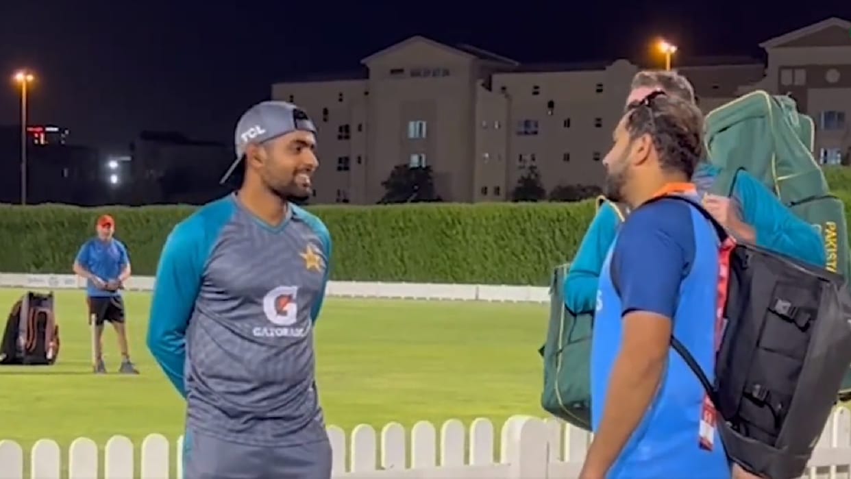 Rohit Sharma and Babar Azam met before IND vs PAK Match Rohit asks him to get married babar not now