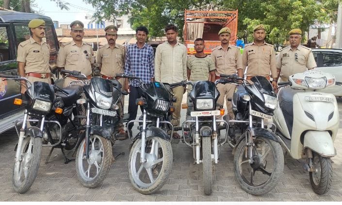 Hathras: Three miscreants including six stolen vehicles arrested