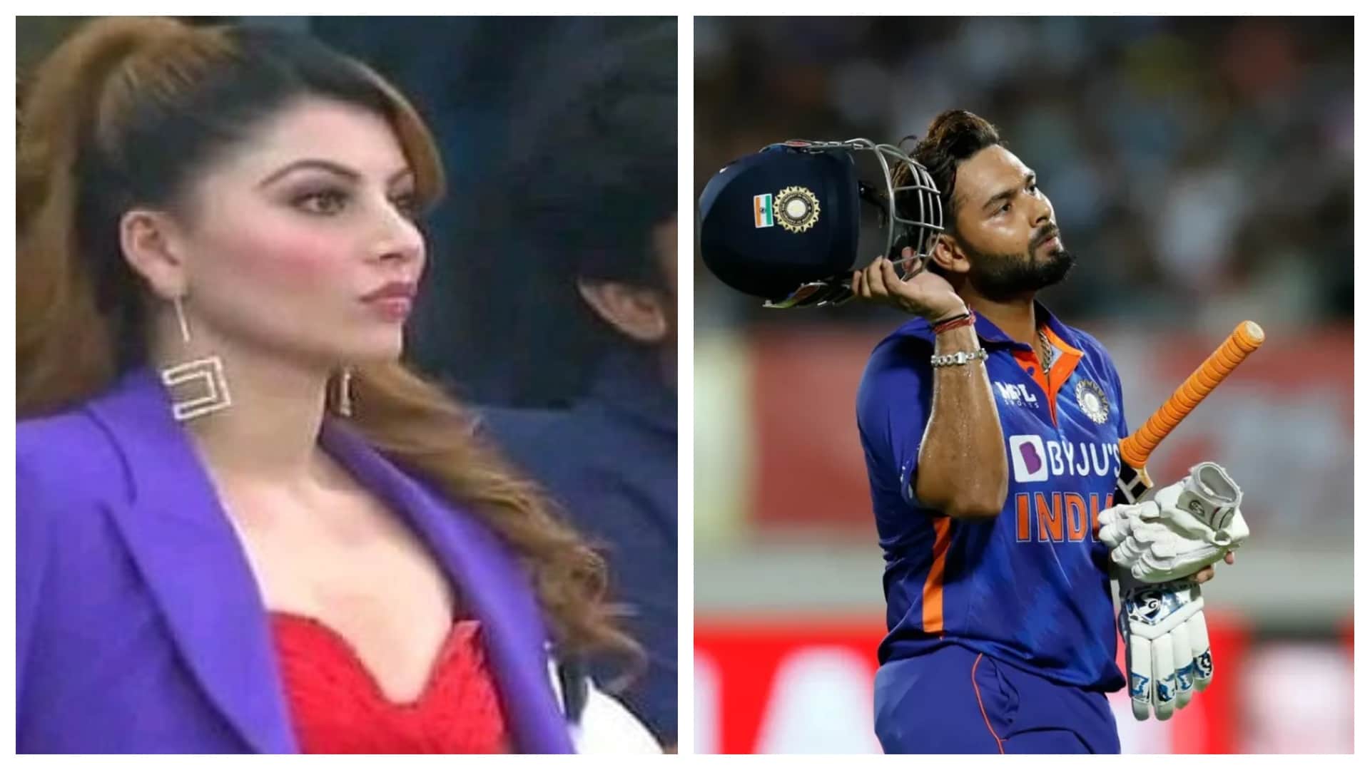 Urvashi Rautela and Rishabh Pant close again? Uravshi Rautela Apologized Rishabh Pant with folded hands