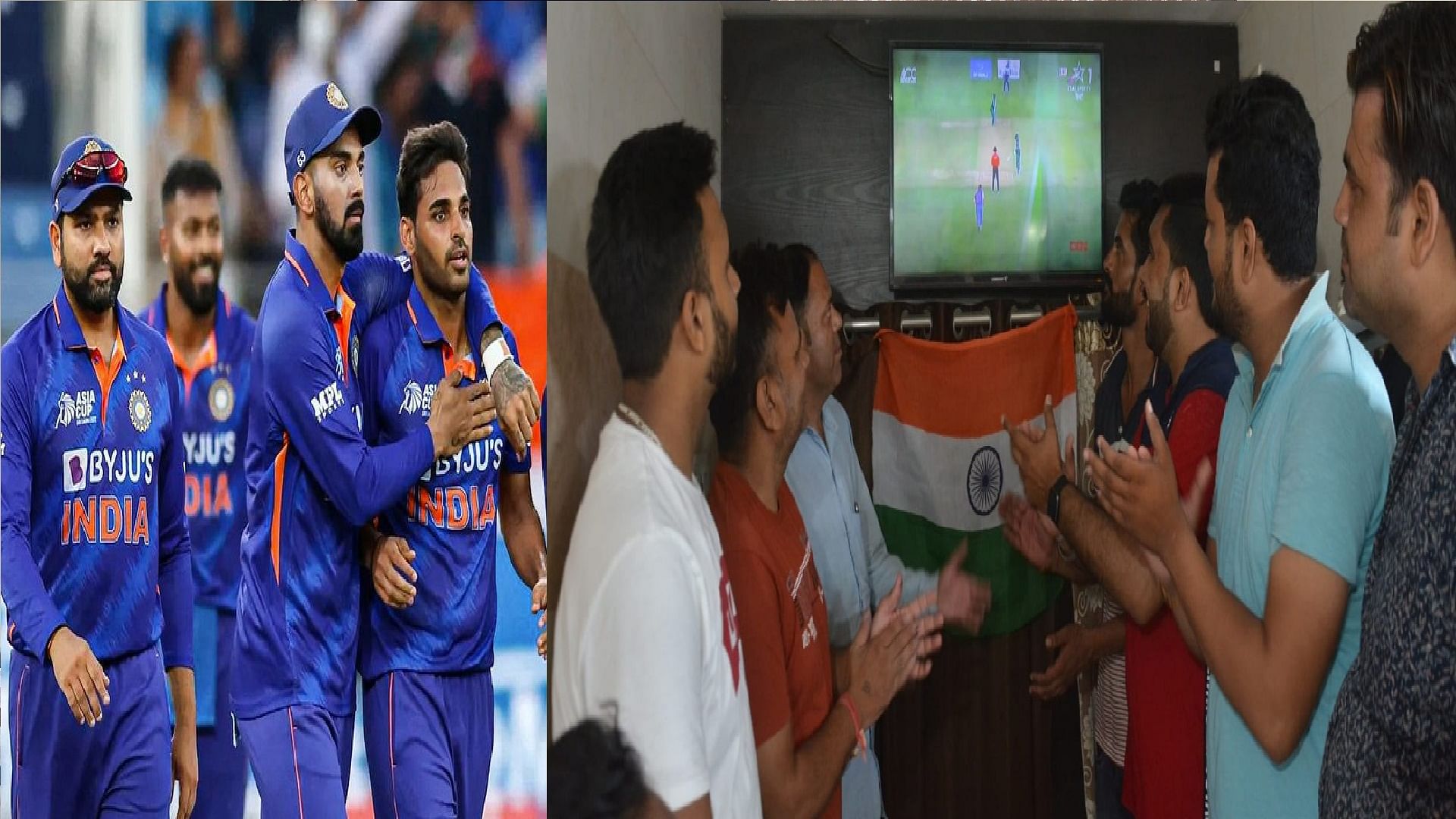 भुवनेश्वर कुमार, मेरठ में मैच देखते परिजन व अन्य