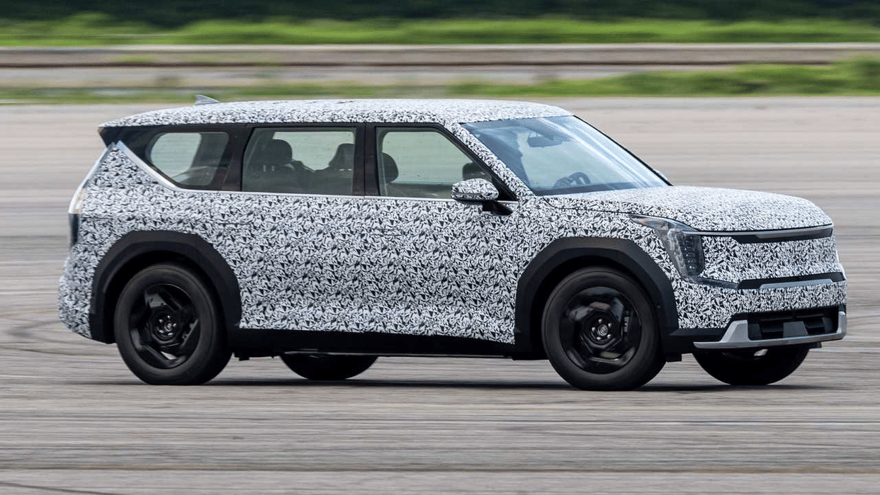 kias electric ev9 suv enters final testing phase ahead of world premiere