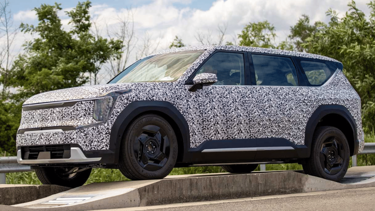 kias electric ev9 suv enters final testing phase ahead of world premiere