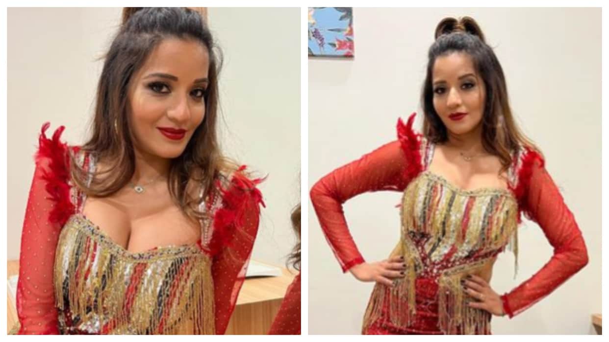 Bhojpuri actress Monalisa shares her Sizzling photos in red dress from latest event