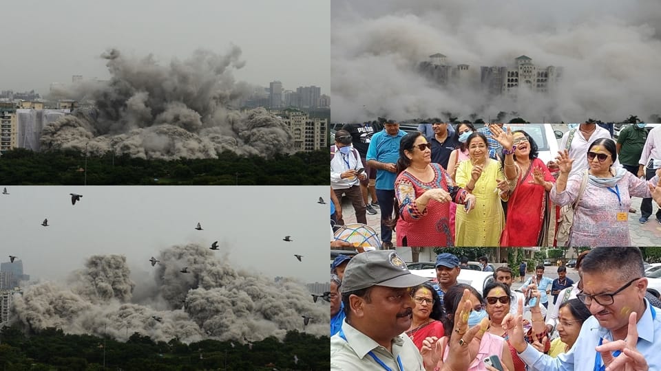 flat buyers happy with the demolition of twin towers take action againt builder too