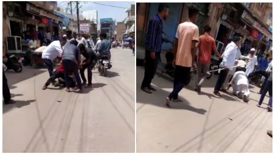 Nagaur viral video mentally weak person was beaten up by two people