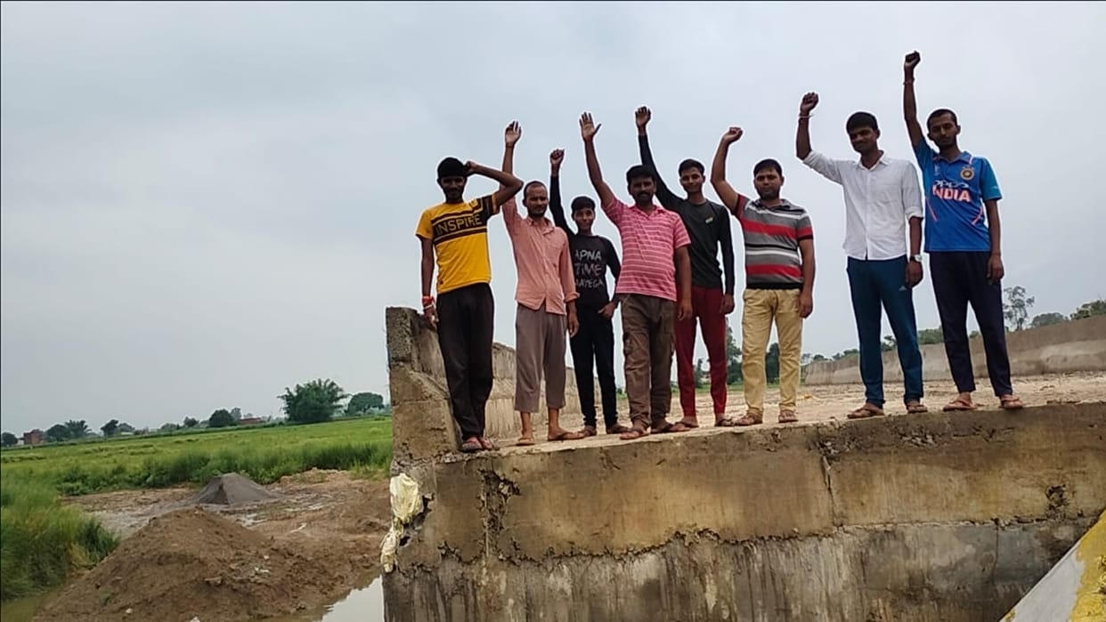 Villagers protested due to incomplete construction