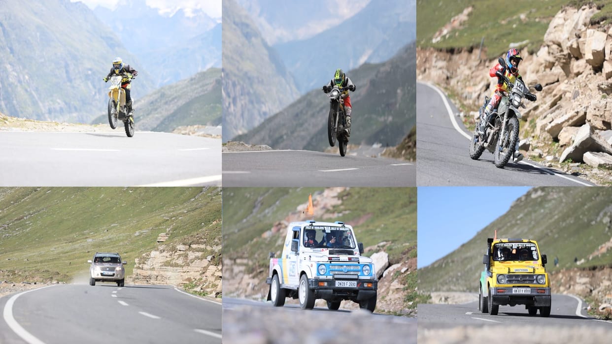 Mohit dominates the Rally of Himalaya bike category, Amanpreet is leading the car category
