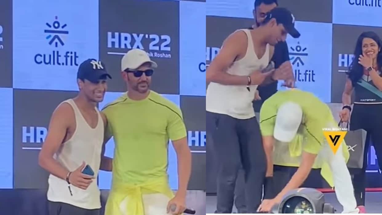 vikram vedha star hrithik roshan touched feet of his fan users says Hrithik ke liye koi boycott nhi karega