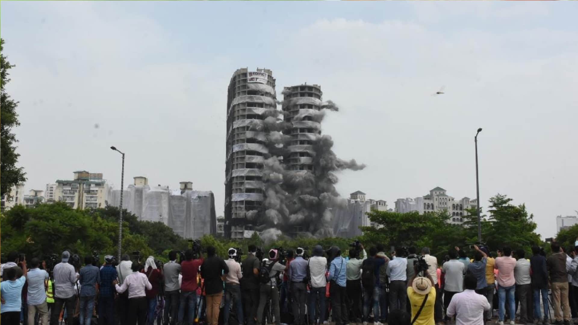 Twin Towers demolished Noida supertech Twin Towers demolished remote controlled blast