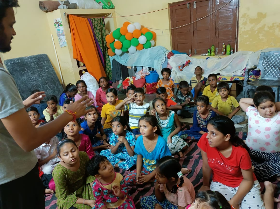 anurag gupta serving the needy students of socaity by giving  free education and cloths