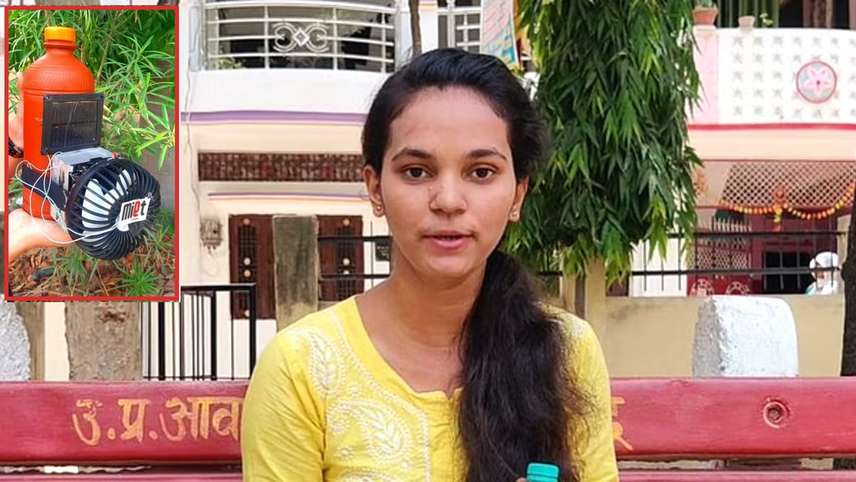 Innovative Girl From Varanasi Aanchal Singh develop Solar Cooling Bottle Belt