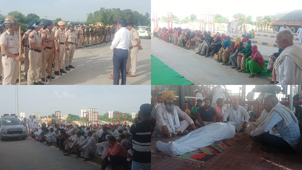 Indefinite picketing started by placing the dead body of the farmer at Baddowal toll