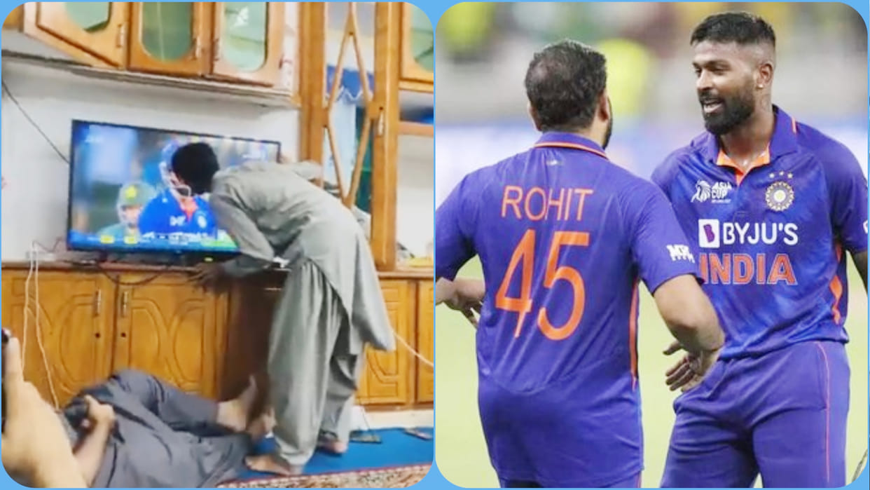 IND vs PAK: Afghanistan fan was happy on Pakistan's defeat and India's victory, kissed TV, watch viral VIDEO