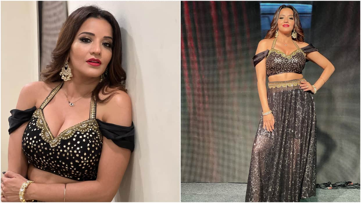 bhojpuri actress monalisa latest photos in black dress went viral on internet