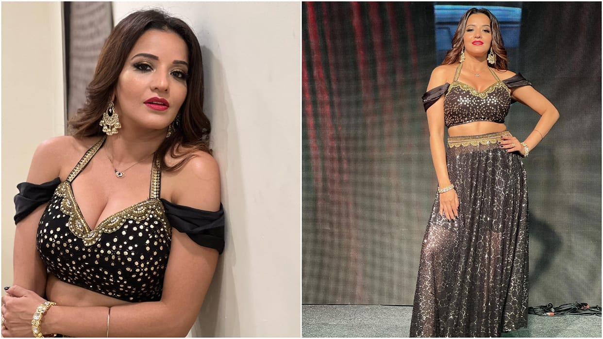 bhojpuri actress monalisa latest photos in black dress went viral on internet