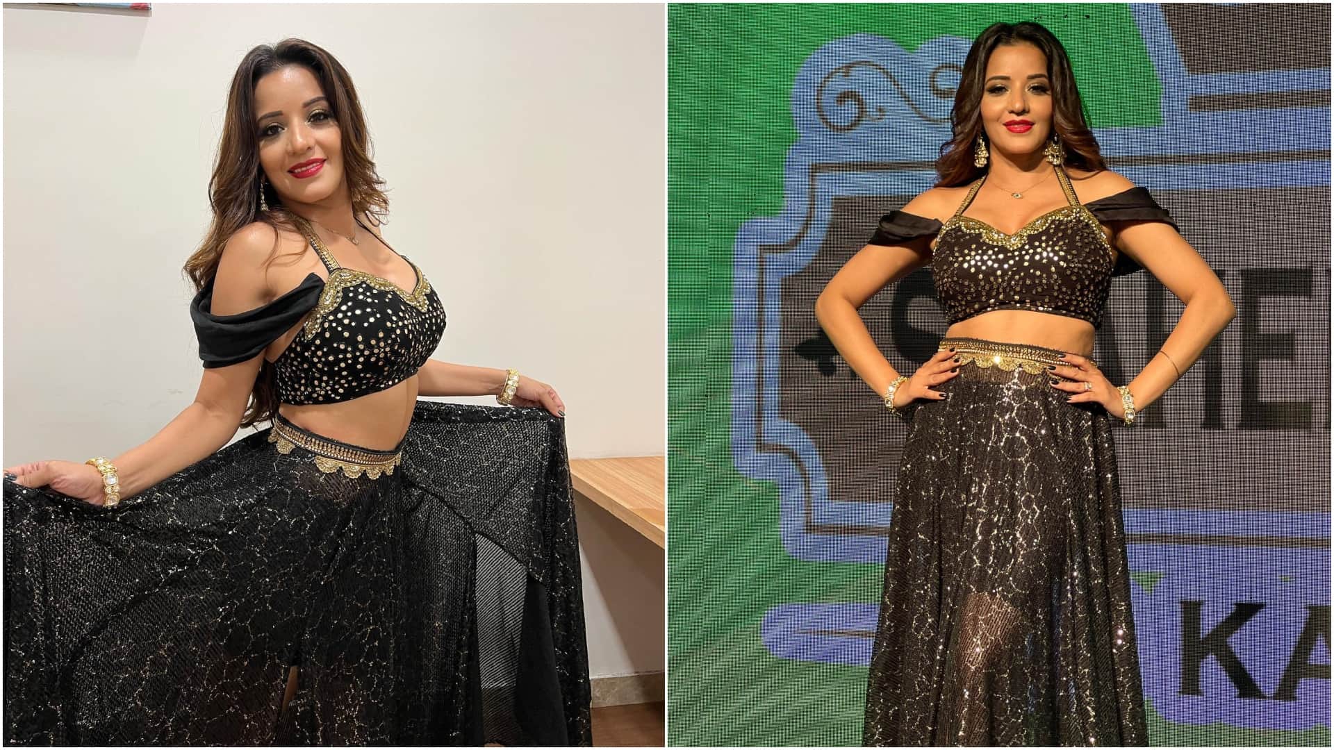 bhojpuri actress monalisa latest photos in black dress went viral on internet