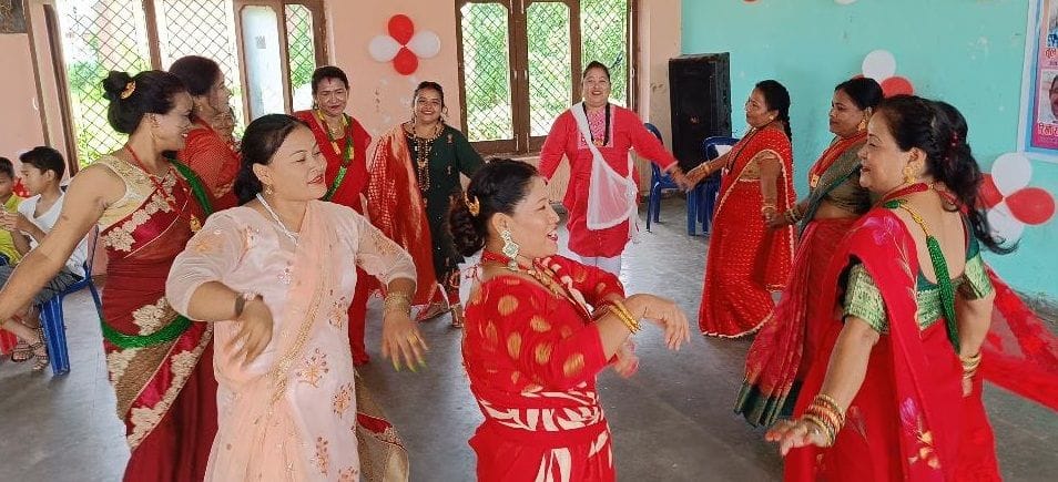 Gorkha women celebrated Haritalika Teej with gaiety