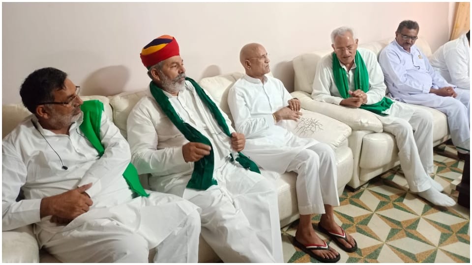 Indian Farmer Union Rakesh Tikait In Bikaner Modi Government