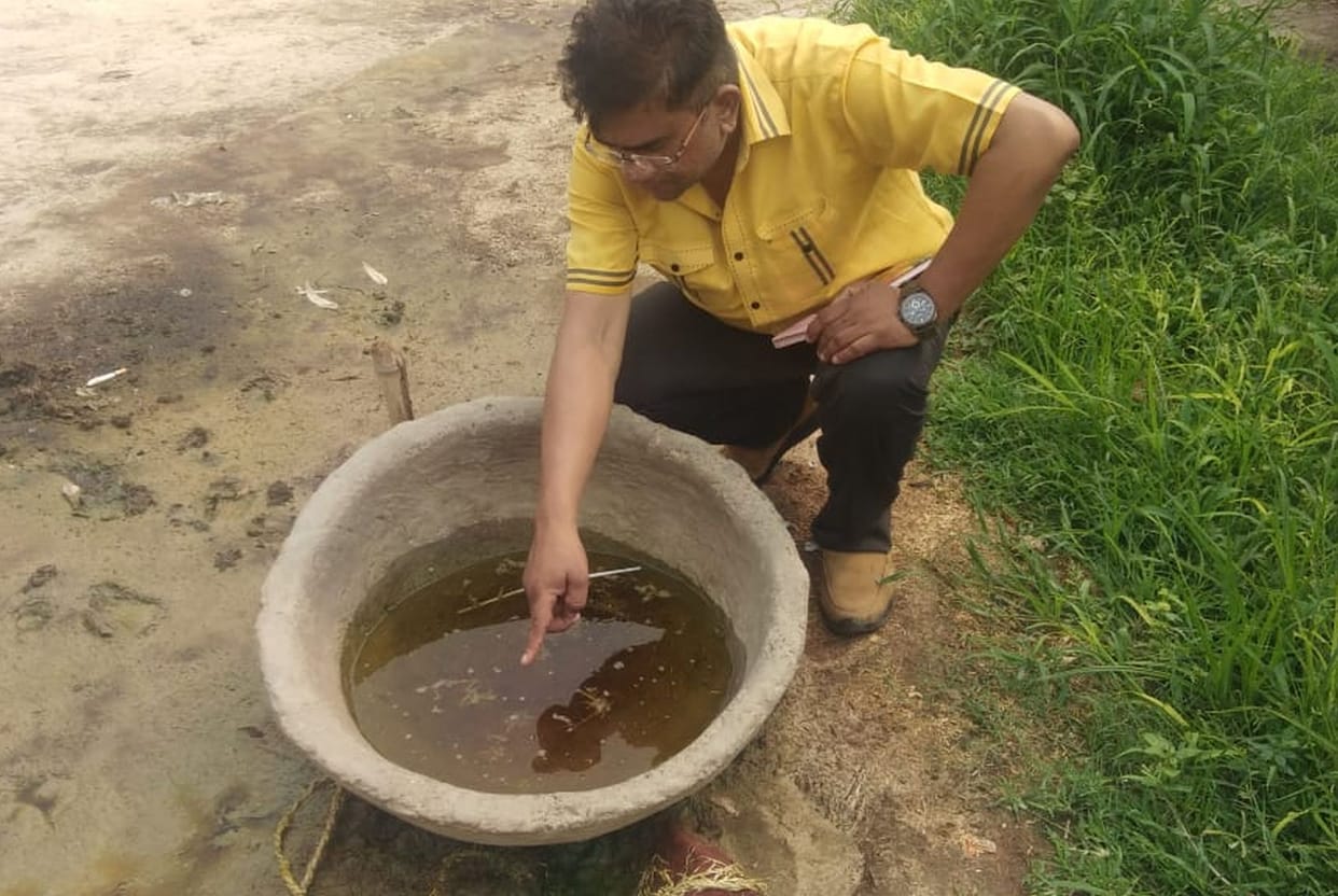 Three dengue patients and two AES patients were found, stirred