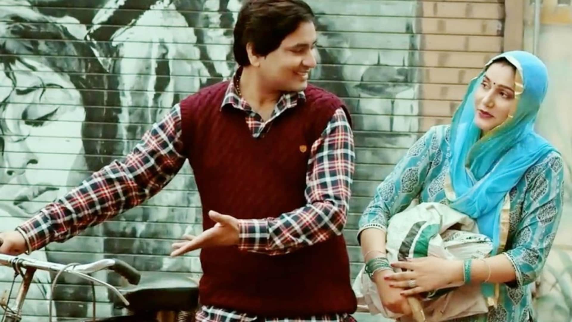 Sapna Choudhary shares her dance video on Love You Gori Re song in moving car