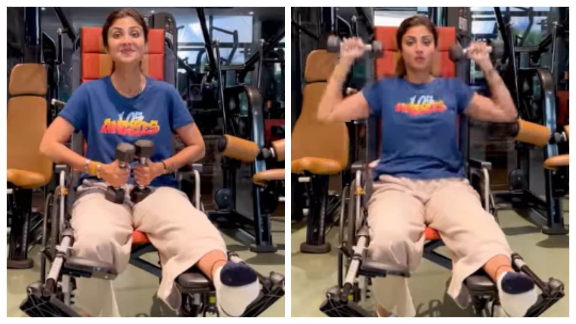 shilpa shetty kundra garba dance with fractured leg on falguni pathak song