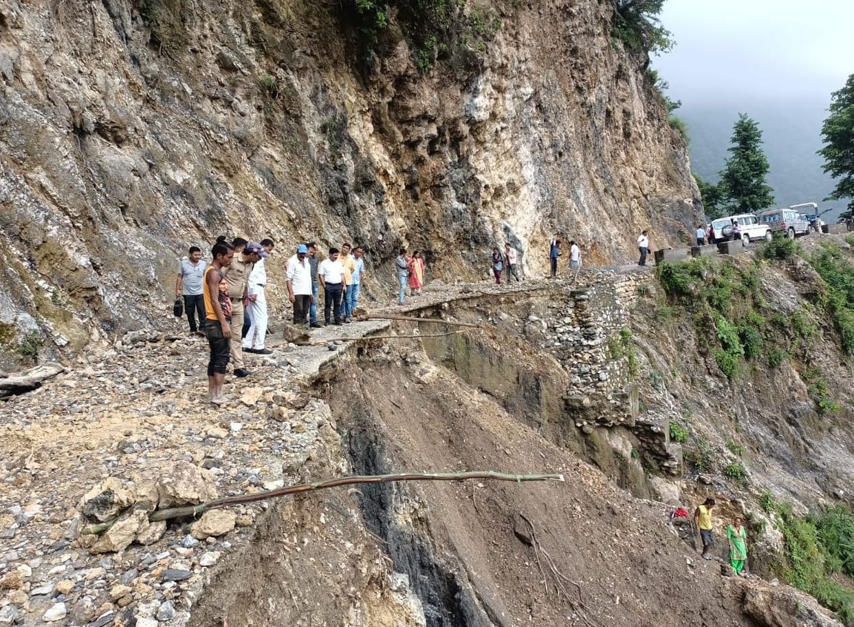 DM visited the disaster affected villages