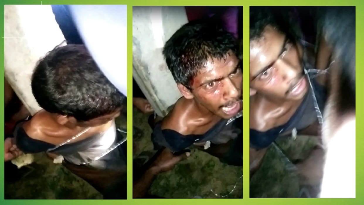 Villagers punished Talibani Treating a child as a thief tying a psychopath to a pillar and beaten up