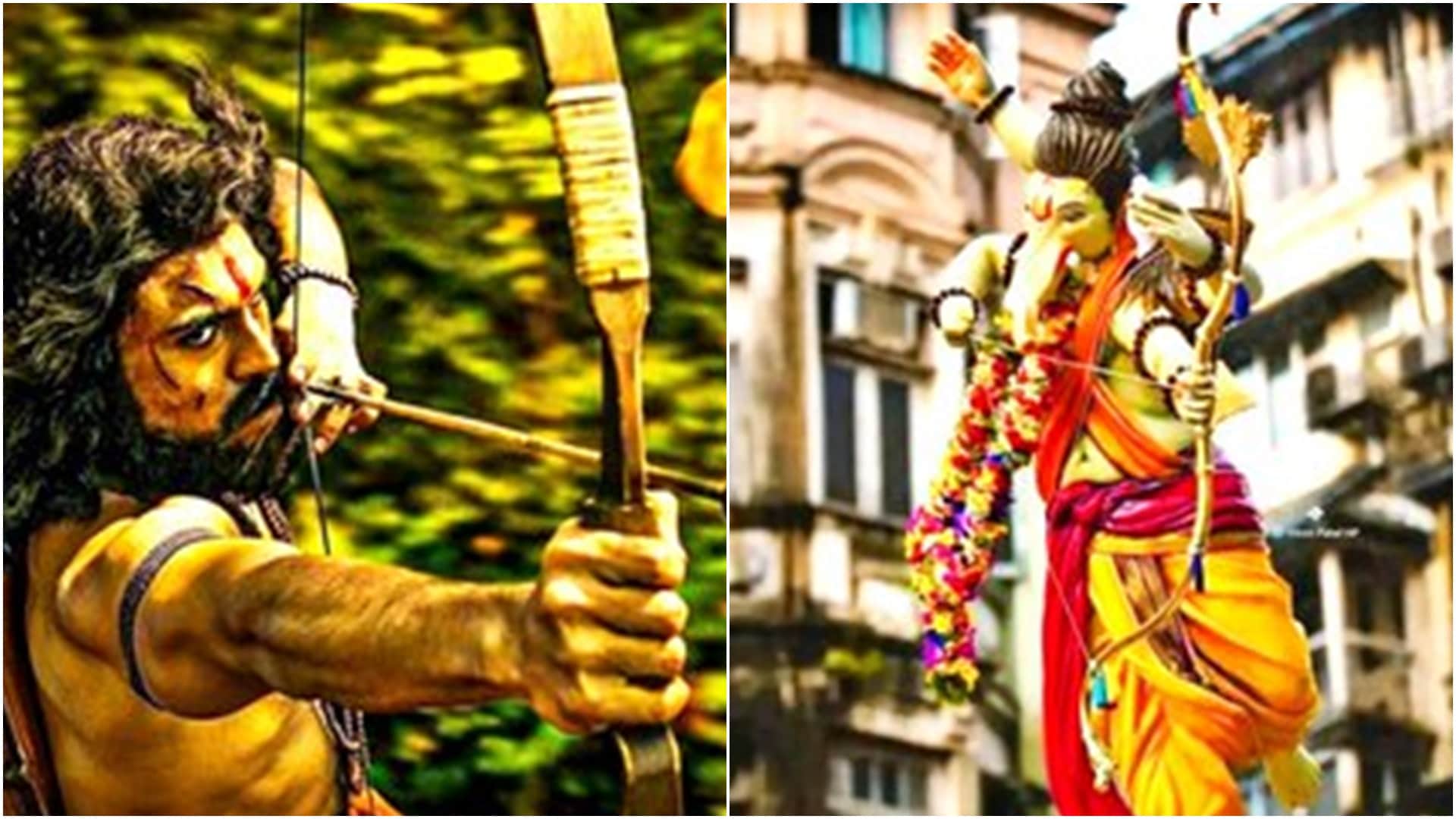 ganesh chaturthi 2022 lord ganesha idol inspired from ram charan rrr look