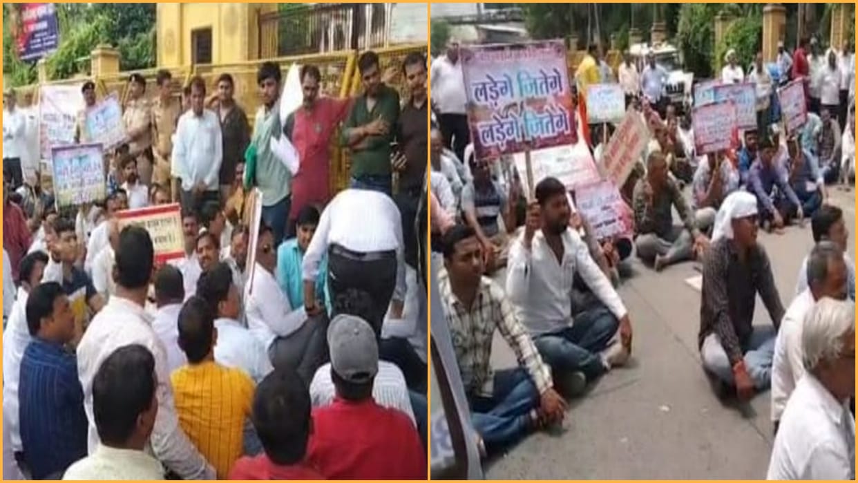 farmers protest in Indore against Indore Pithampur Economic Corridor