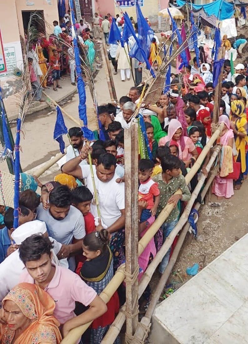 The influx of faith gathered at the historic Jaharveer Goga Mhadi in Dudhli