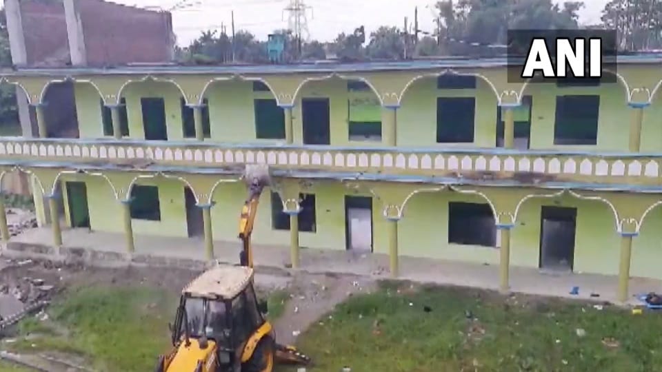 Jihadi Connection: People demolished Madrasa after terrorist and Jihadi connection surfaced in Assam