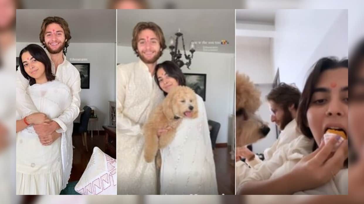 Anurag Kashyap Daughter Aaliyah Kashyap Celebrate Ganesh Chaturthi with her boyFriend Shane Gregoire