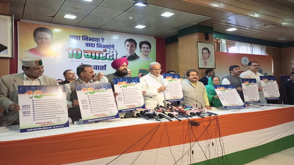 HP Assembly Election, Himachal Congress announced 10 guarantees for the public