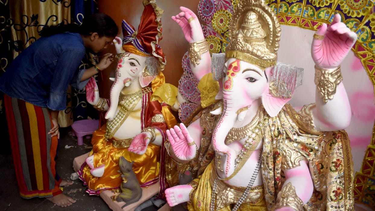 Ganpati Bappa sit in pandals and homes on Ganesh Chaturthi