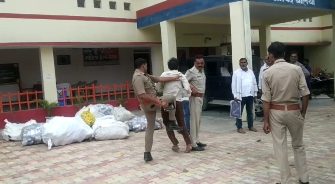 Complainant beaten up in police station, video goes viral