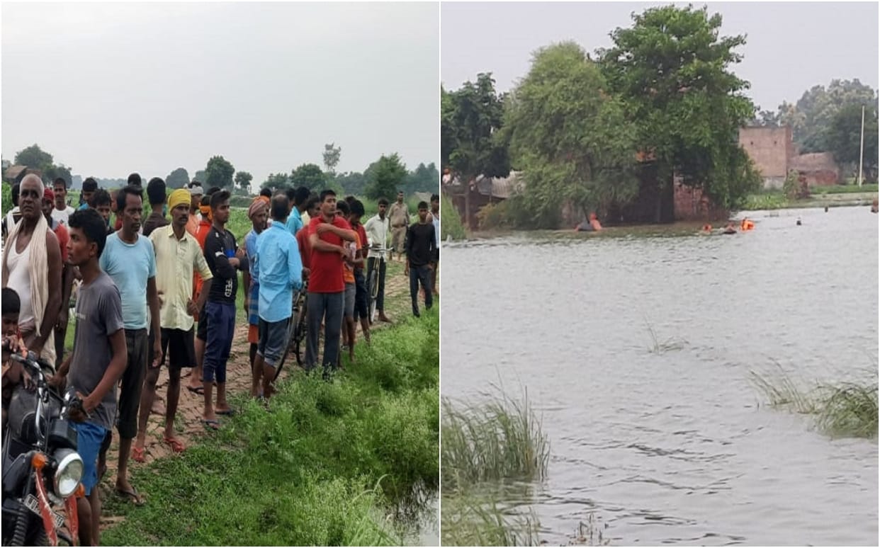 Boat Accident in Ghazipur flood area sadness in villagers chaos among families of missing children