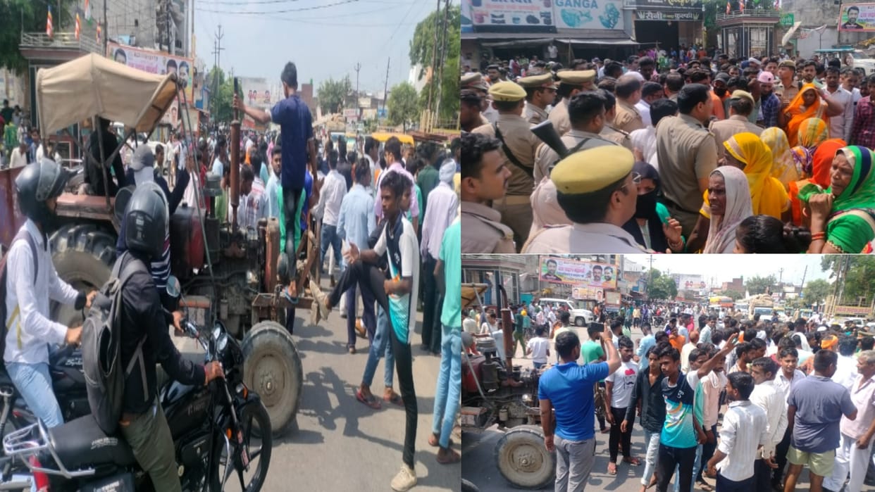 Anuj Murder case: Angry villagers gherao the police station in Muzaffarnagar for demands for arresting Accused